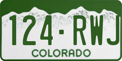 CO license plate 124RWJ