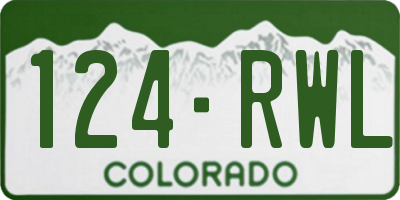 CO license plate 124RWL