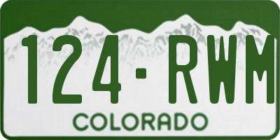 CO license plate 124RWM