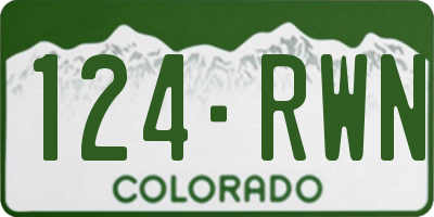 CO license plate 124RWN