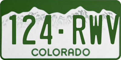 CO license plate 124RWV