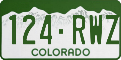 CO license plate 124RWZ
