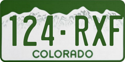 CO license plate 124RXF