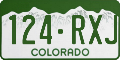 CO license plate 124RXJ