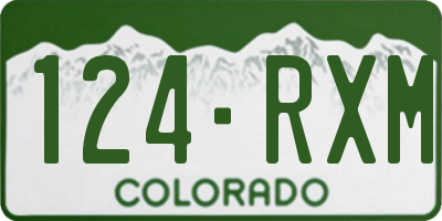 CO license plate 124RXM