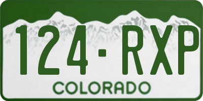 CO license plate 124RXP
