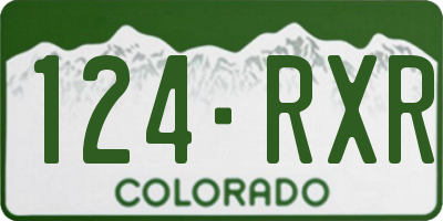 CO license plate 124RXR