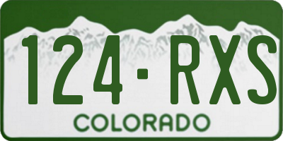 CO license plate 124RXS