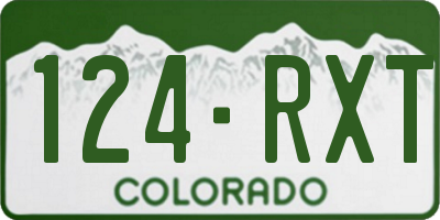 CO license plate 124RXT