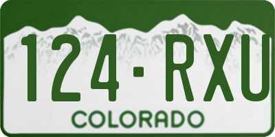 CO license plate 124RXU