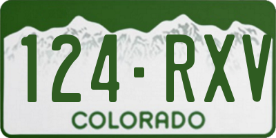 CO license plate 124RXV