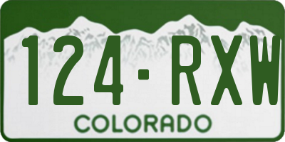 CO license plate 124RXW