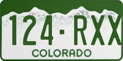 CO license plate 124RXX