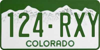 CO license plate 124RXY