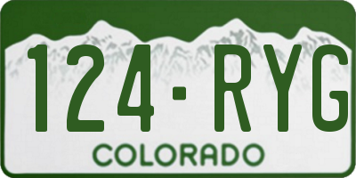 CO license plate 124RYG