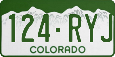 CO license plate 124RYJ