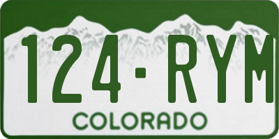 CO license plate 124RYM