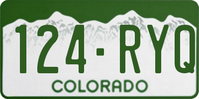 CO license plate 124RYQ