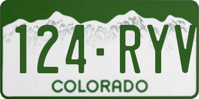 CO license plate 124RYV