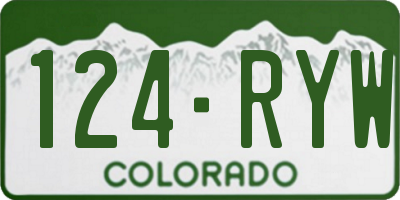 CO license plate 124RYW