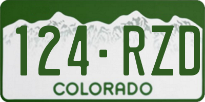 CO license plate 124RZD