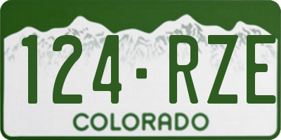 CO license plate 124RZE