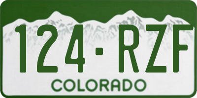 CO license plate 124RZF