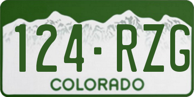 CO license plate 124RZG