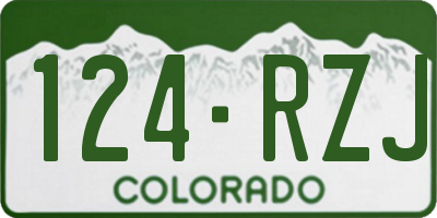 CO license plate 124RZJ