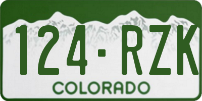 CO license plate 124RZK