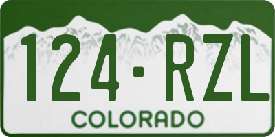 CO license plate 124RZL