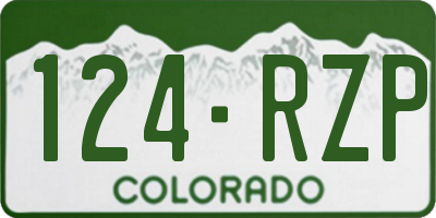 CO license plate 124RZP