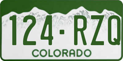 CO license plate 124RZQ