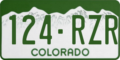 CO license plate 124RZR