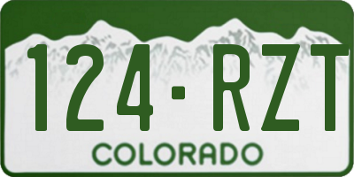 CO license plate 124RZT