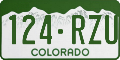CO license plate 124RZU