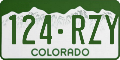 CO license plate 124RZY