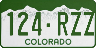 CO license plate 124RZZ