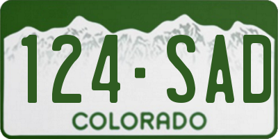 CO license plate 124SAD