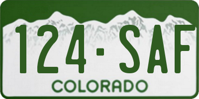 CO license plate 124SAF
