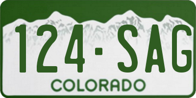 CO license plate 124SAG