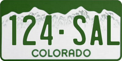 CO license plate 124SAL