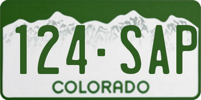 CO license plate 124SAP