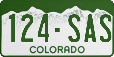 CO license plate 124SAS