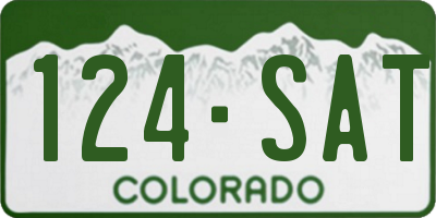 CO license plate 124SAT