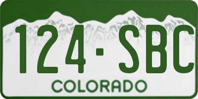 CO license plate 124SBC