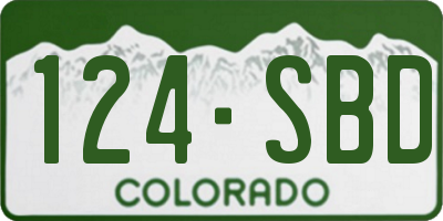 CO license plate 124SBD