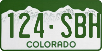 CO license plate 124SBH