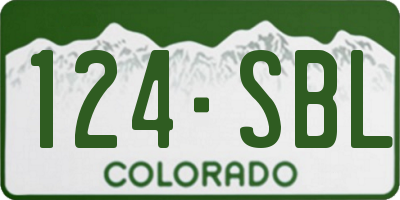 CO license plate 124SBL