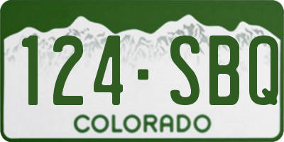 CO license plate 124SBQ